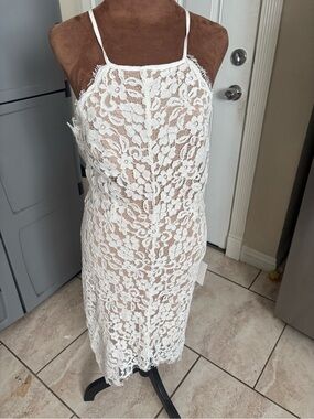 love everlasting white floral lace mermaid maxi dress The 13 Best Lace Wedding Dresses We Love in 2023